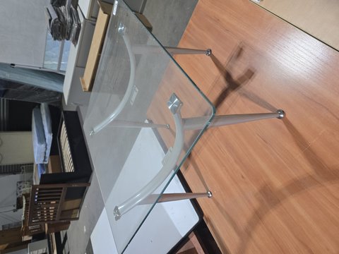 Glass square coffee table