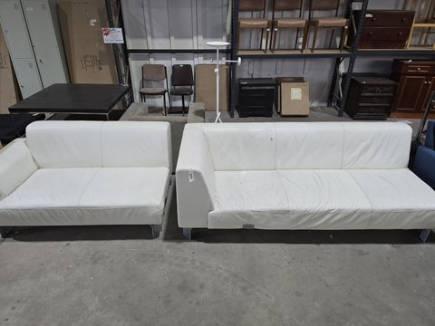 Whitn Faux Leather L Shape Couch 