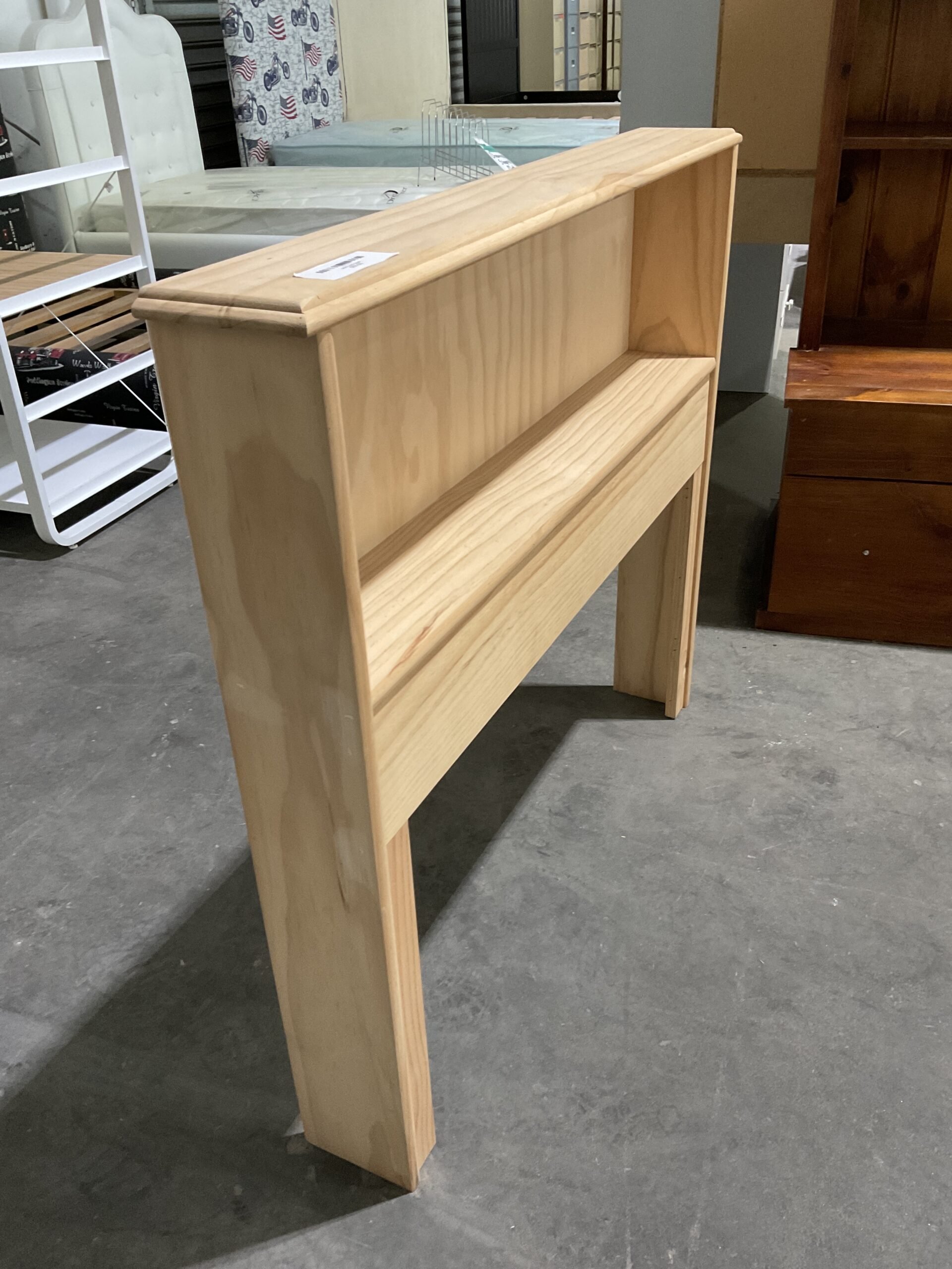 Raw Pine Bed Head - Single