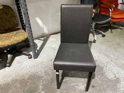 Charcoal Vinyl Dining Chair