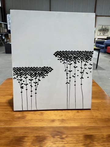 Art - Canvas - "White dot trees" "White dot trees"
