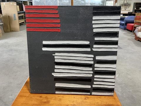 Art - Canvas - "Black with lines" "Black with lines"