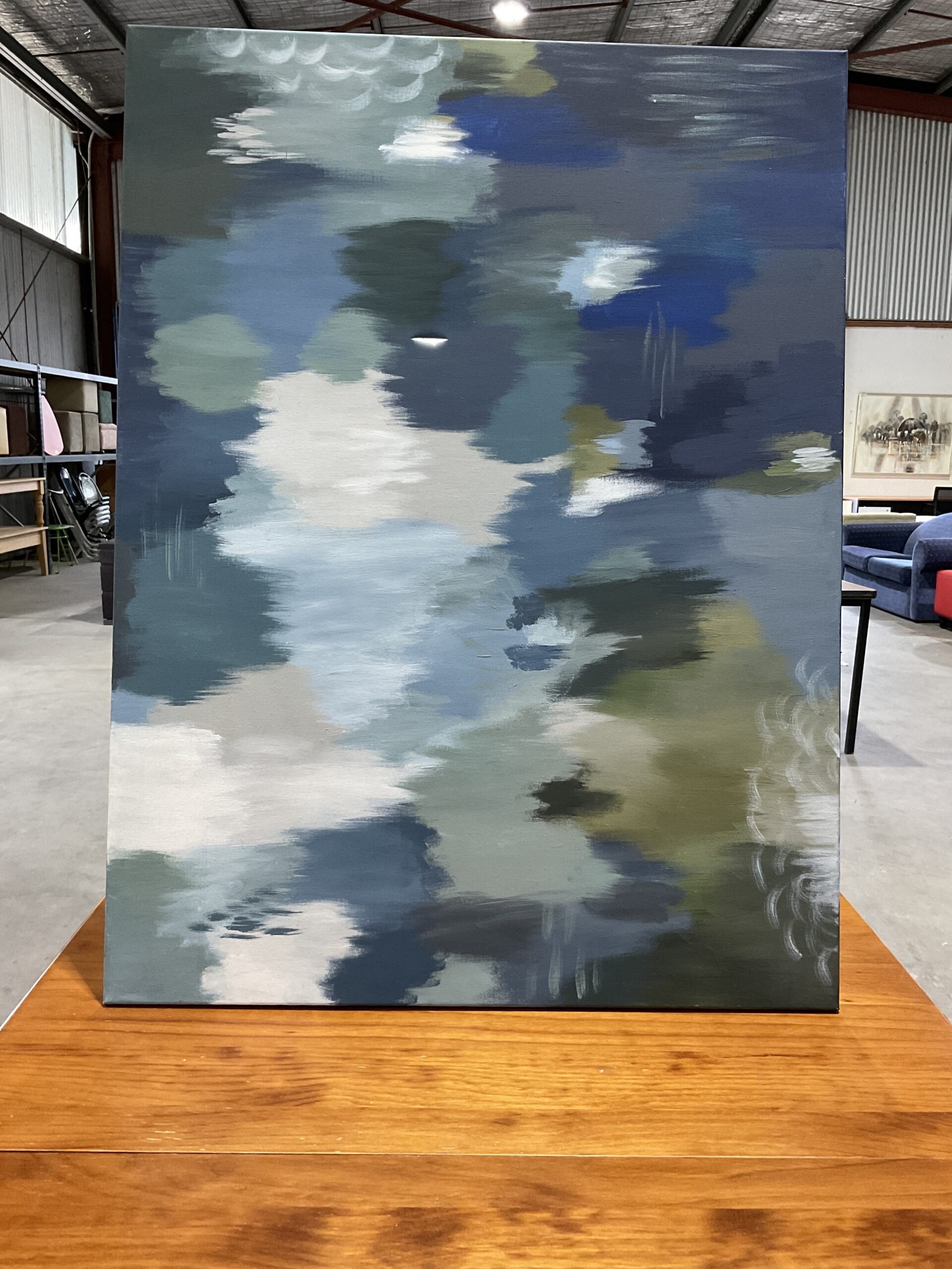 Art - Canvas - "Blue Blotches" "Blue Blotches"