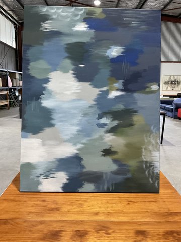 Art - Canvas - "Blue Blotches" "Blue Blotches"