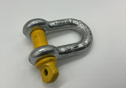 D Shackle - Rated - "12mm (1/2") - 2000kg" "12mm (1/2") - 2000kg"