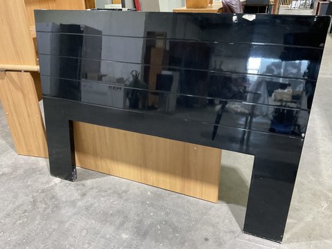 Bed Headboard - Gloss Black Queen