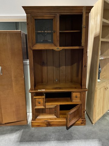 Thumbnail for Display Cupboard with Leadlight Glass Doors - 2