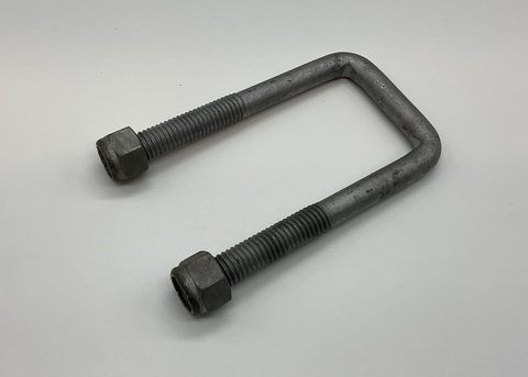 U-Bolt with Nyloc Nuts 1/2" - Galvanised - "50x115mm" "50x115mm"