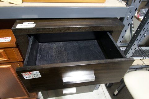 Thumbnail for Side Table - Dark Brown With Drawers - 2