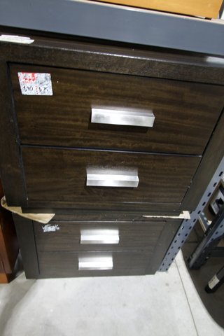Thumbnail for Side Table - Dark Brown With Drawers - 3