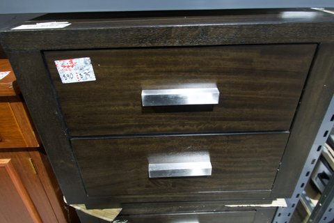 Side Table - Dark Brown With Drawers