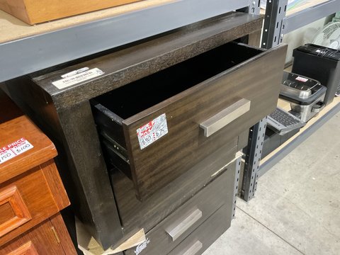 Thumbnail for Side Table - Dark Brown With Drawers - 4