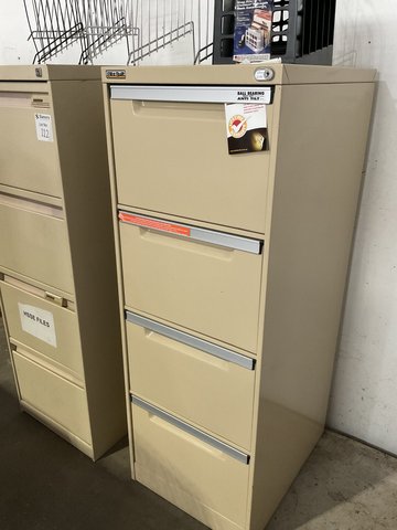 Filing Cabinet 4 Drawer - Elite Built Tan