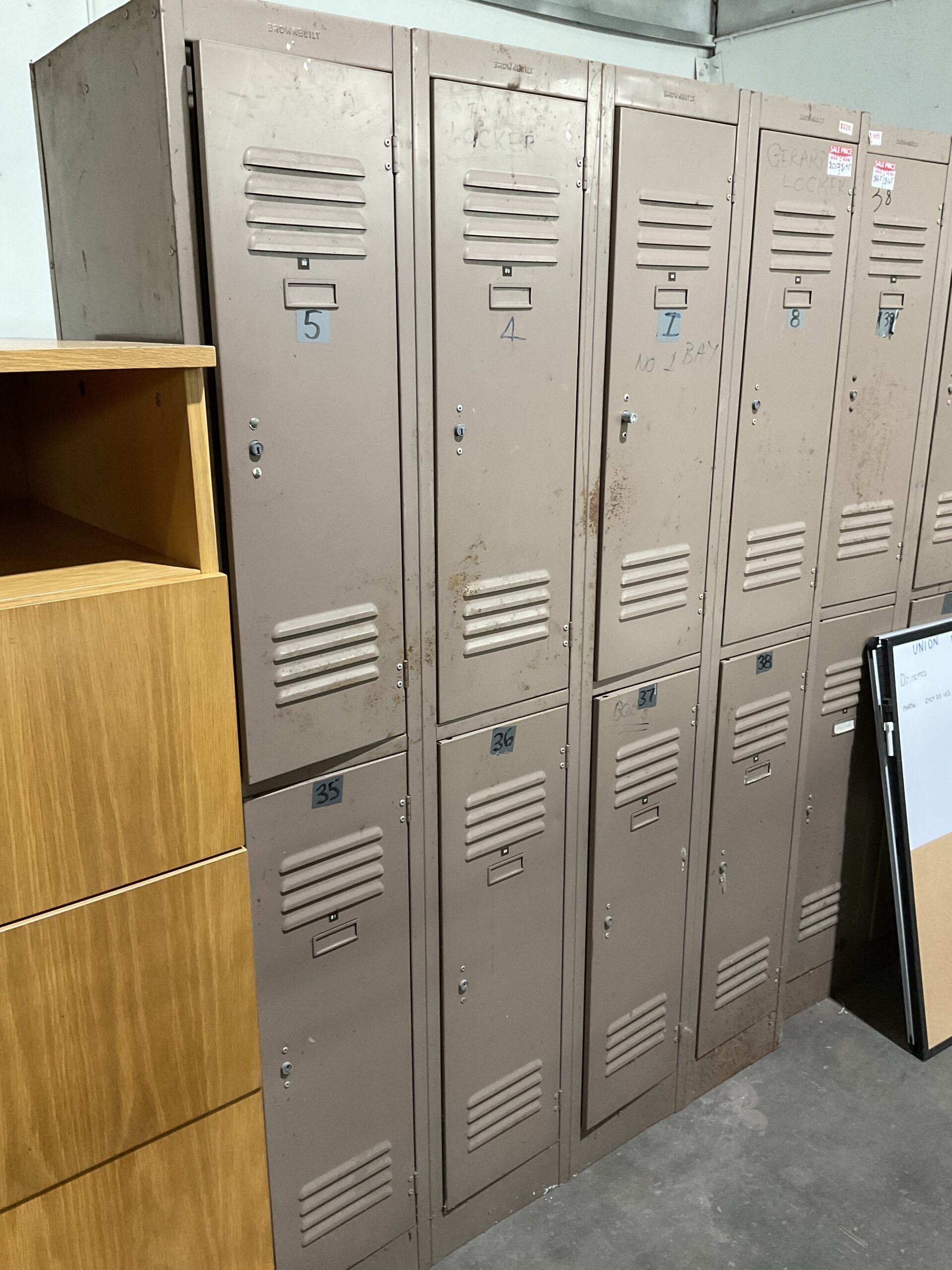 Locker Bank of 4 Half Doors