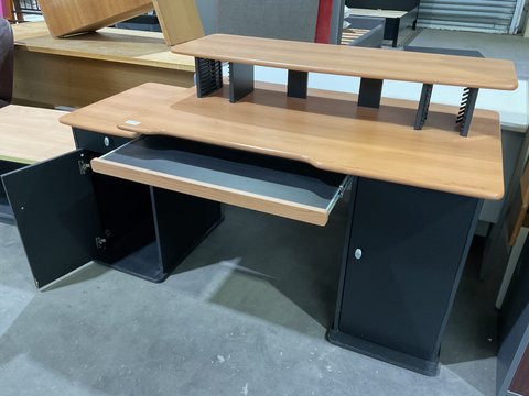Thumbnail for Compact Desk - Beech with Cupboard and short hob - 2