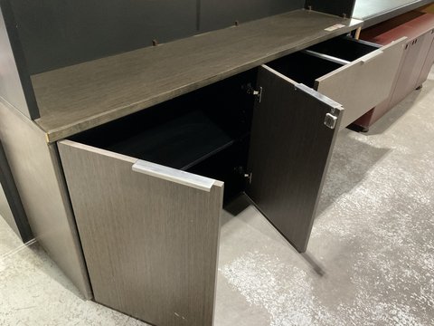 Thumbnail for Credenza - Timber Vaneer with 2 Cupboard & 2 File Drawers - 3