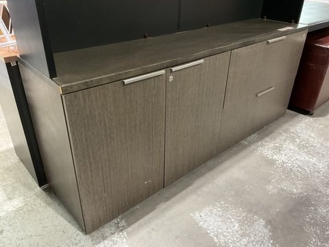 Credenza - Timber Vaneer with 2 Cupboard & 2 File Drawers