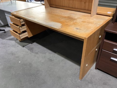 Thumbnail for Straight Desk - Wooden with 3 Drawers Damaged - 2