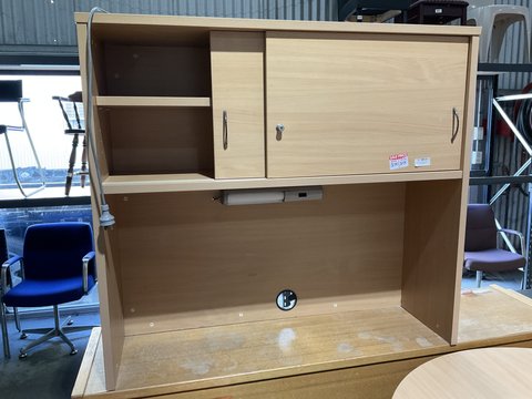 Desk Hutch - Sliding doors and Light