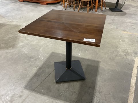 Square Cafe Table - Wooden Top