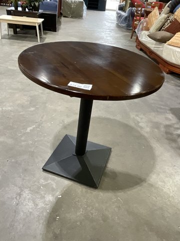 Thumbnail for Round Cafe Table - Small Wooden Top - 2