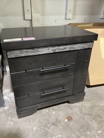 Side Table - Black with 2 Draws and Secret Drawer