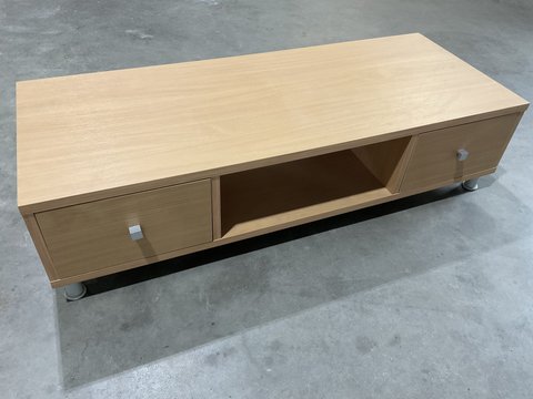 Coffee Table - White Pine Laminate 2 Drawers