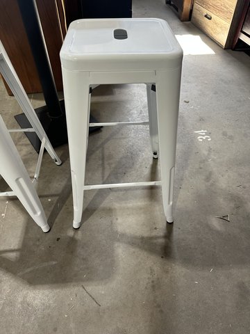 While Metal Chair