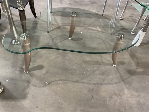 Thumbnail for Puddle Shape Glass Coffee Table - 2