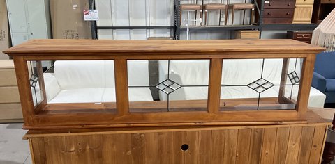 Thumbnail for Bar Unit - Leadlight Glass (1 Panel Missing) - 2