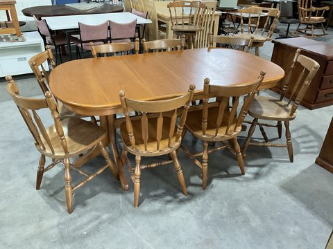 Thumbnail for Large Extending Dining Table - 9 Piece - 3