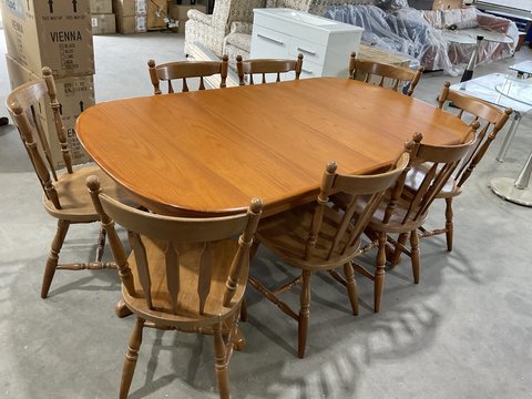 Large Extending Dining Table - 9 Piece
