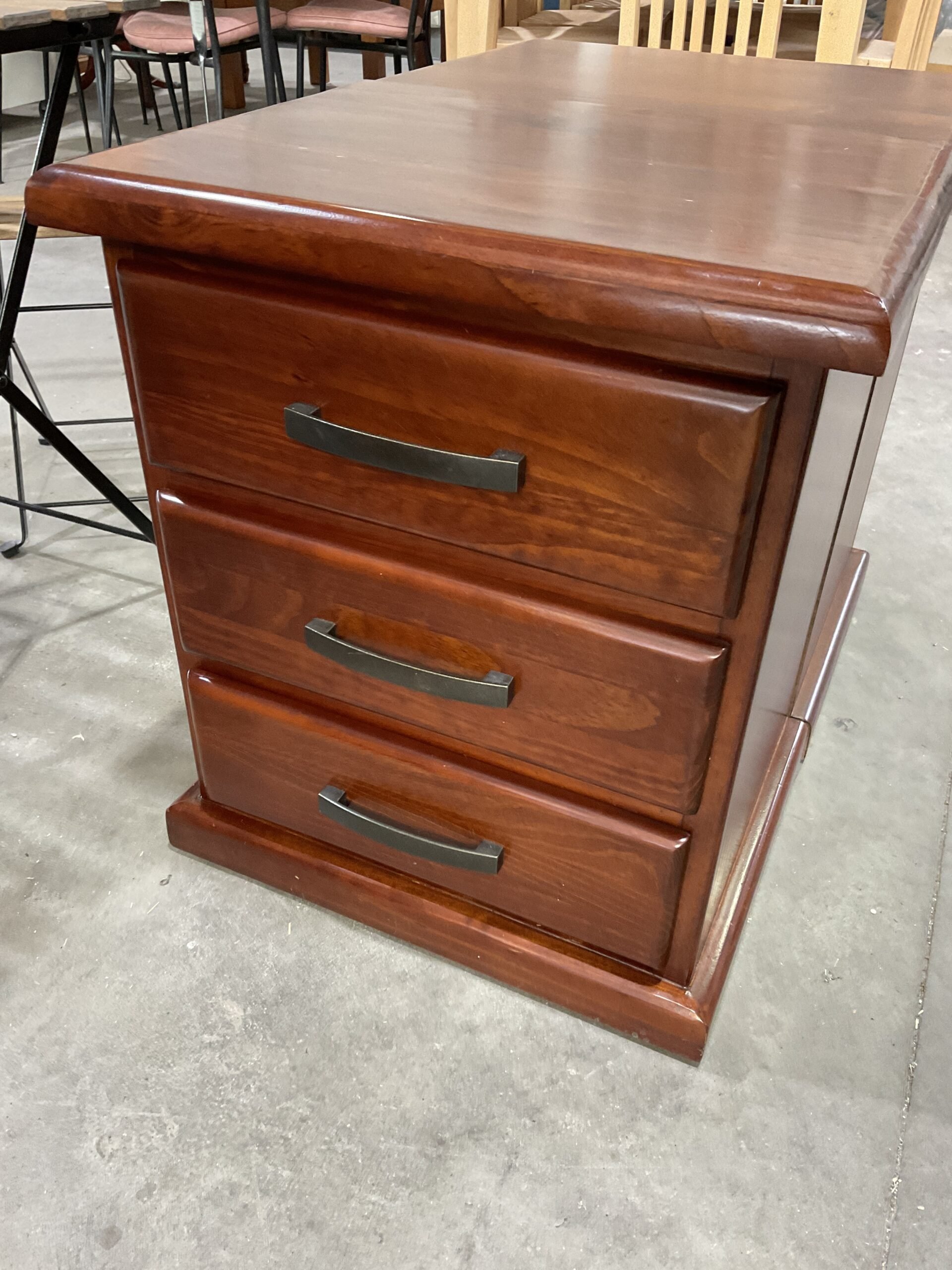 Wooden Side Table - 3 Drawers