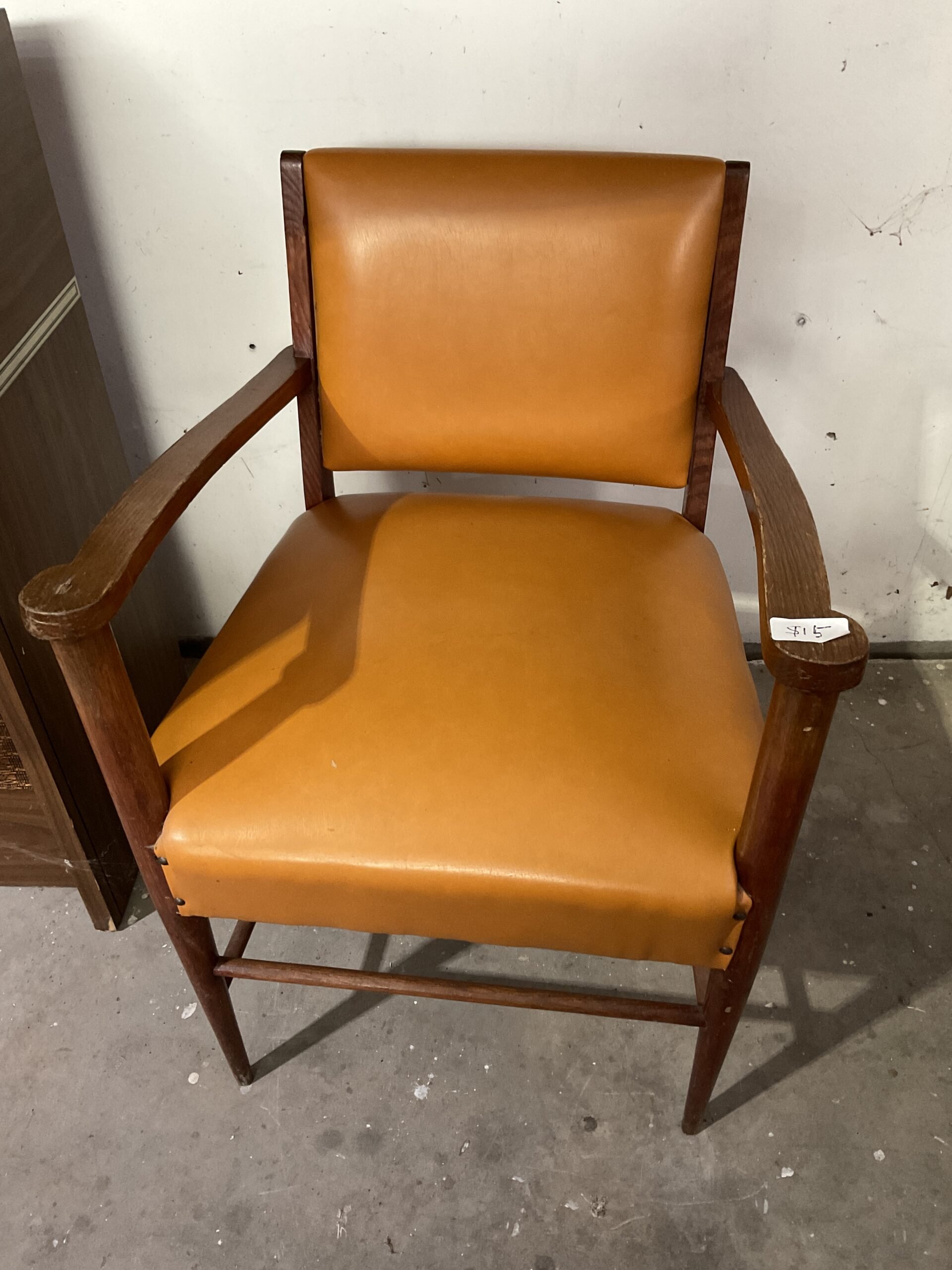 Vintage Vinyl Seat with Arms