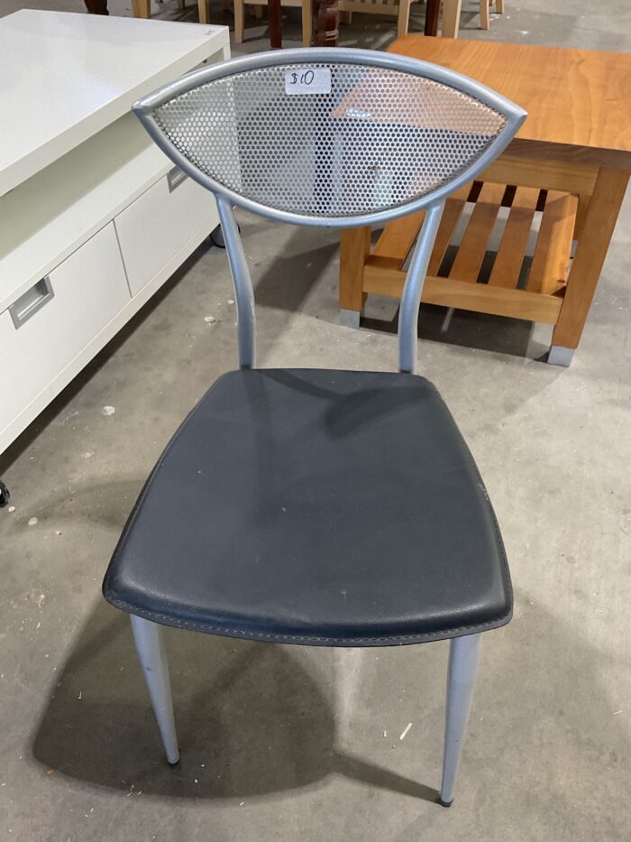 Dining Chair - Metal Eye Shaped Back