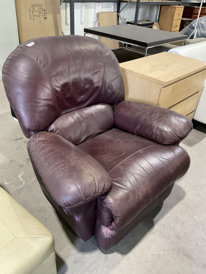 Reclining Cushioned Armchair Mahogany