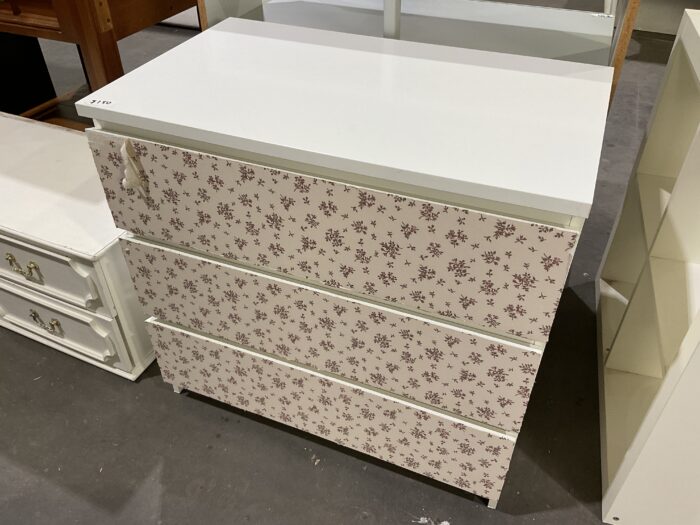 Short Chest of Drawers - Floral Front